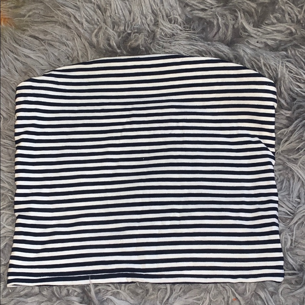 White and Navy tube top